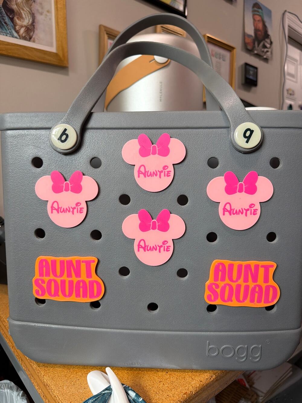 Lot of 5 Slightly Imperfect Auntie Minnie Mouse Bogg Bag Charms